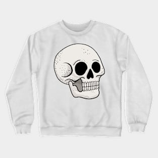 Traditional Tattoo Smiling Skull Head Without Eyes Crewneck Sweatshirt